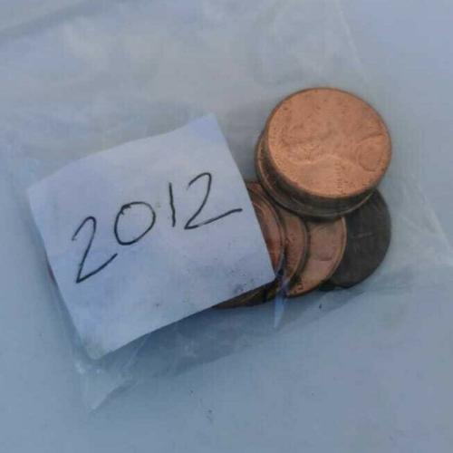 2012 USA 1 Cent No Stamp One Cent Circulated Condition VAT Receipt Given