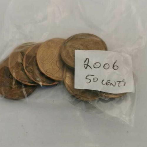 South Africa 50 Cents 2006 Circulated Condition VAT Receipt Given