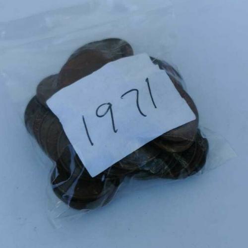 1971 USA 1 Cent No Stamp One Cent Lincoln Memorial Circulated Condition