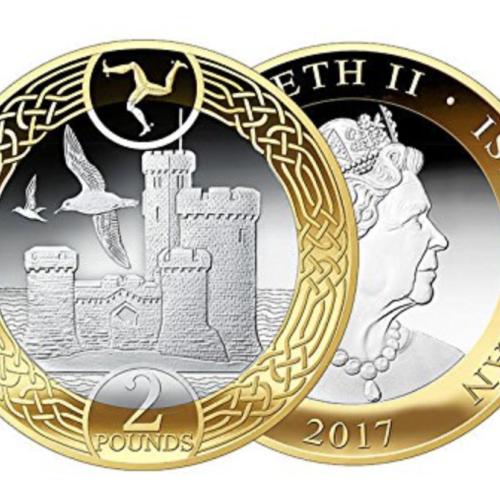 Naked Isle Of Man 2017 £2 Two Pound UNC Tower Of Refuse Tower Mint Uncirculated