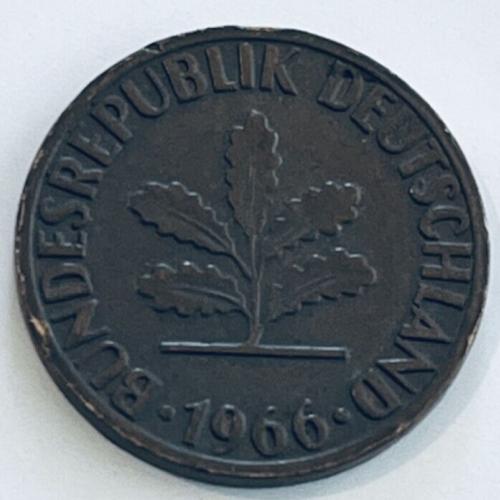 Germany 1966  2 PFENNIG  Circulated Coin