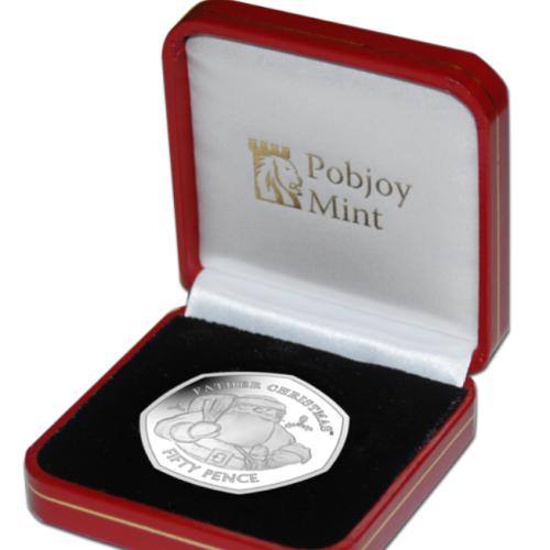 Gibraltar 2018 Father Christmas 50p Piedfort Silver Proof