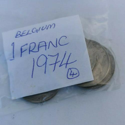 1974 Belgium 1 Franc Circulated Condition VAT Receipt Given