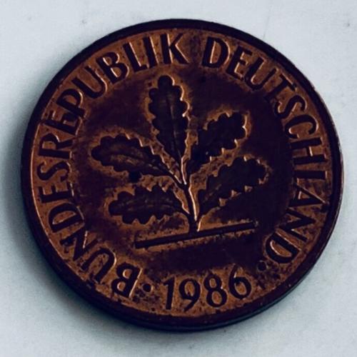 Germany 1986  2 PFENNIG  Circulated Coin