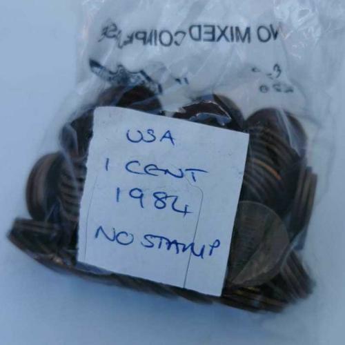 1984 USA 1 Cent No Stamp One Cent Circulated Condition VAT Receipt Given