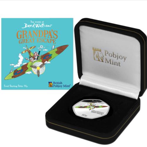 Gibraltar 2022 World Of David Walliams Grandpa's Great Escape 50p Silver Proof