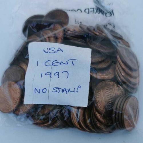 1997 USA 1 Cent No Stamp One Cent Circulated Condition VAT Receipt Given