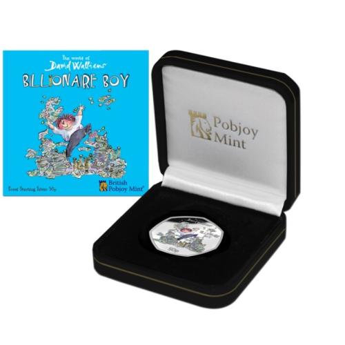 Gibraltar 2022 World Of David Walliams Billionaire Boy 50p Silver Proof
