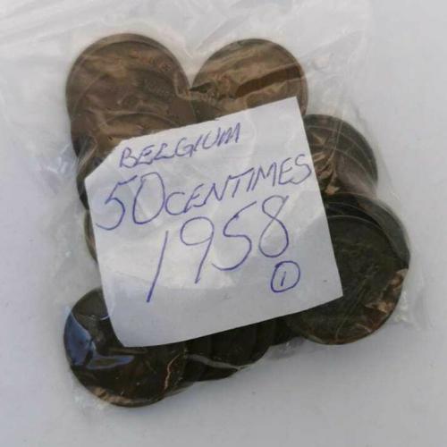 1958 Belgium 50 Centimes Circulated Condition VAT Receipt Given