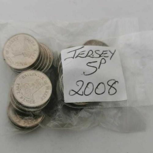 Jersey 2008 5p Five Pence Channel Islands Circulated VAT Receipt Given