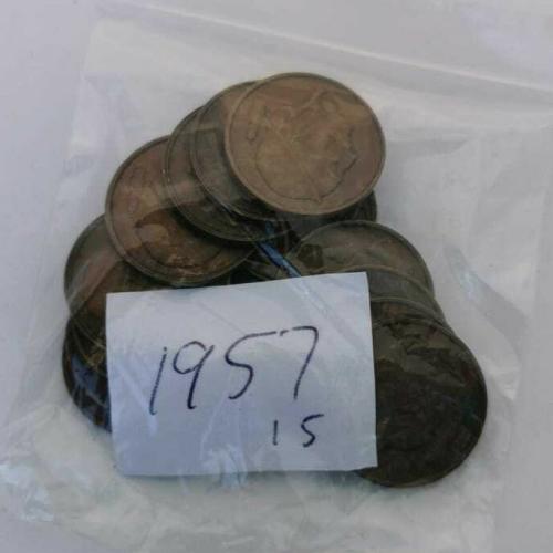 1957 Belgium 50 Centimes Circulated Condition VAT Receipt Given