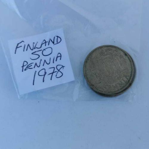 Finland 50 Pennia Fifty 1978 Circulated Condition VAT Receipt Given