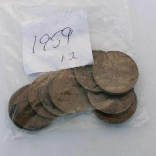 1959 Belgium 50 Centimes Circulated Condition VAT Receipt Given