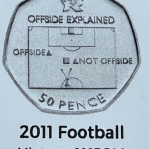 2011 Olympic Football 50p Coin Insert Space Filler Place Holder Inc Mintage