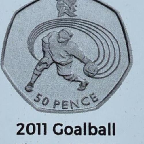 2011 Olympic Goalball 50p Coin Insert Space Filler Place Holder Inc Mintage Circ