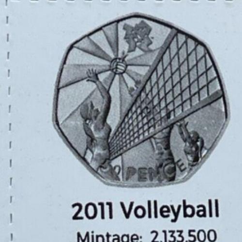 2011 Olympic Volleyball 50p Coin Insert Space Filler Place Holder Inc Mintage Ci