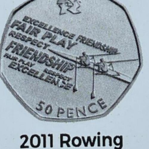 2011 Olympic Rowing 50p Coin Insert Space Filler Place Holder Inc Mintage Circul