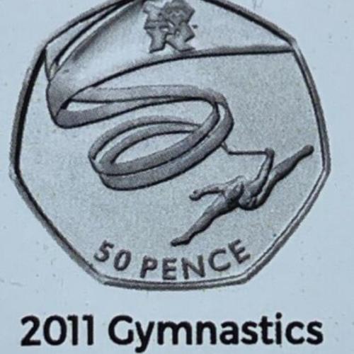 2011 Olympic Gymnastics 50p Coin Insert Space Filler Place Holder Inc Mintage Ci