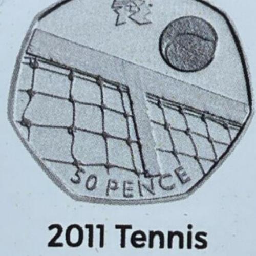 2011 Olympic Tennis 50p Coin Insert Space Filler Place Holder Inc Mintage Circul