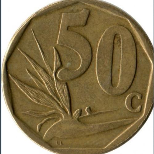 South Africa 50 Cents 2011 Bird Of Paradise Flower Circulated Condition VAT Rece