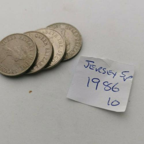 Jersey 1986 5p Five Pence Channel Islands Circulated VAT Receipt Given