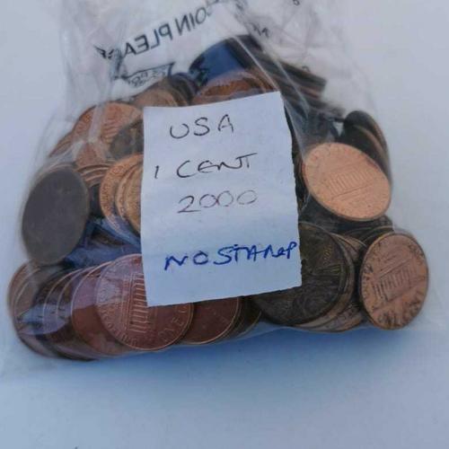 2000 USA 1 Cent No Stamp One Cent Circulated Condition VAT Receipt Given