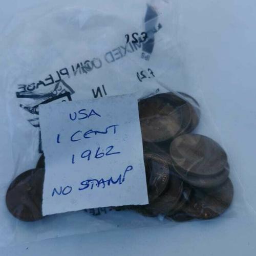 1962 USA 1 Cent No Stamp One Cent Circulated Condition VAT Receipt Given