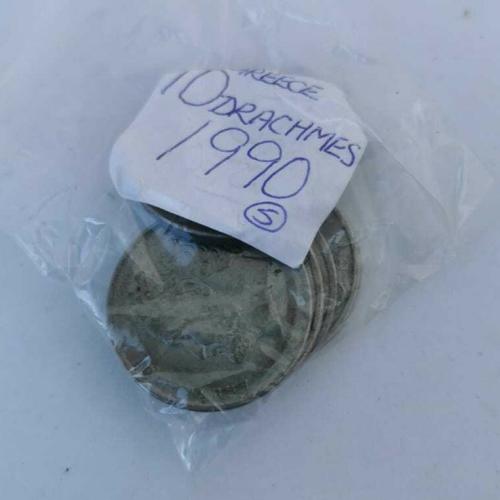 Greece 10 Drachma 1990 Circulated Condition VAT Receipt Given