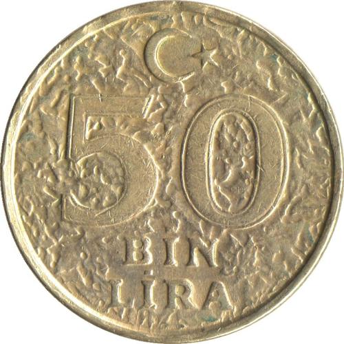 50 Bin Lire 1999 Turkey Turkish Coins