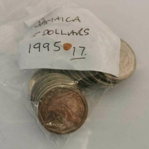 Jamaica 5 Dollars 1995 Circulated Condition VAT Receipt Given