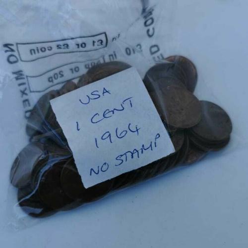 1964 USA 1 Cent No Stamp One Cent Circulated Condition VAT Receipt Given