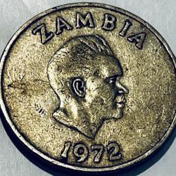 Zambia 20 Ngwee 1972 Circulated Condition