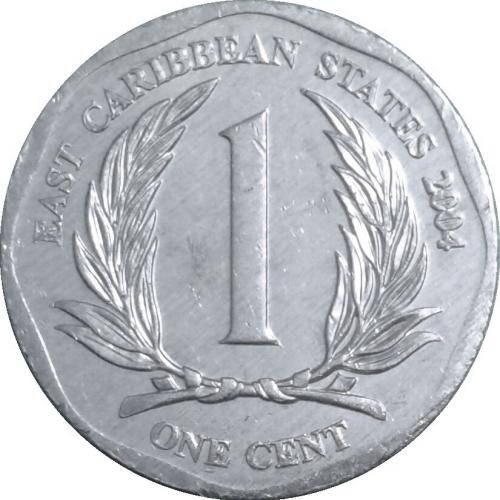 One Cent 1c 2013 East Caribean States Coins Very Good Circulated Condition