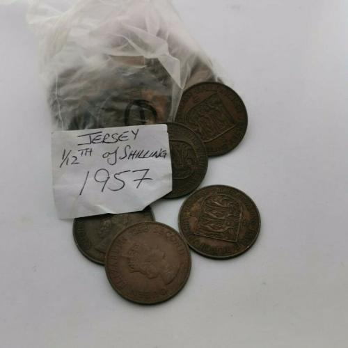 Jersey 1957 1/12th Shilling QE 2nd Channel Islands Circulated VAT Receipt Given