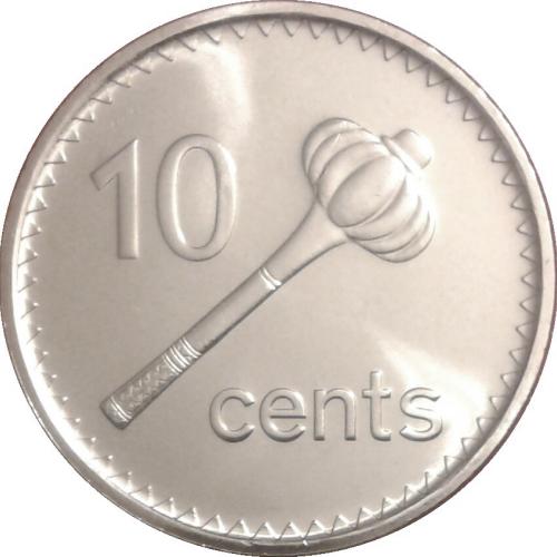 Fiji 10c Cent Coin Date 2010 Circulated VAT Receipt Given