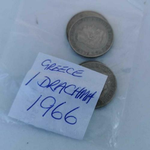 Greece 1 Drachma 1966 Circulated Condition VAT Receipt Given