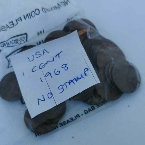 1968 USA 1 Cent No Stamp One Cent Lincoln Memorial Circulated Condition