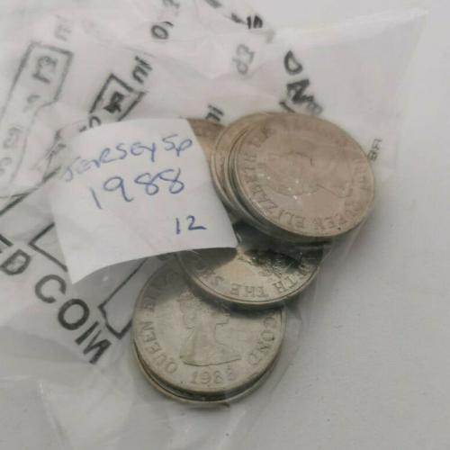 Jersey 1988 5p Five Pence Channel Islands Circulated VAT Receipt Given