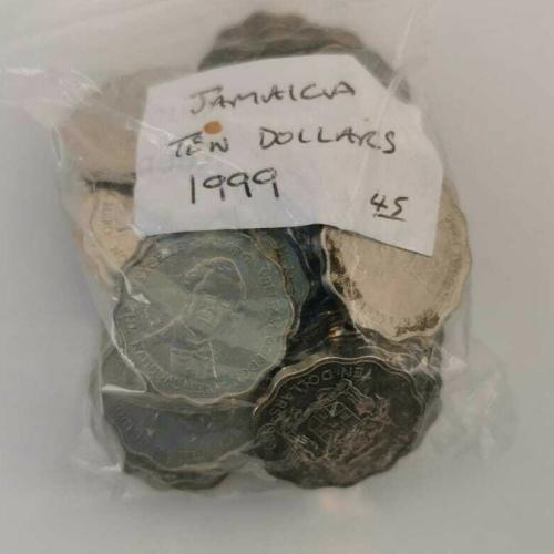 Jamaica 10 Dollars 1999 Circulated Condition VAT Receipt Given