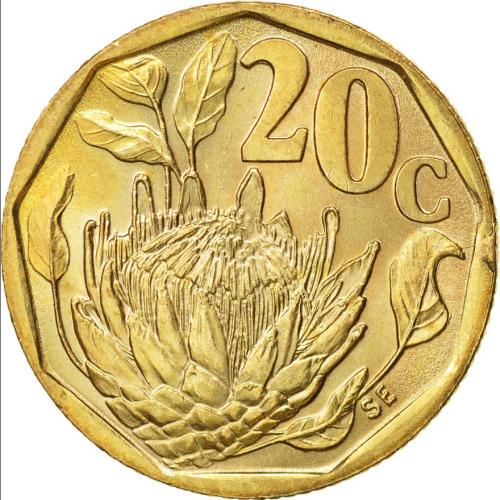 South Africa 20 Cents 1992 Circulated Condition VAT Receipt Given