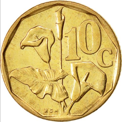 South Africa 10 Cents 1991 Circulated Condition VAT Receipt Given