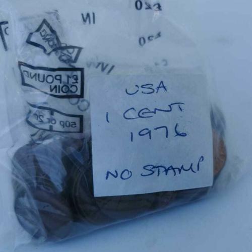 1976 USA 1 Cent No Stamp One Cent Circulated Condition VAT Receipt Given