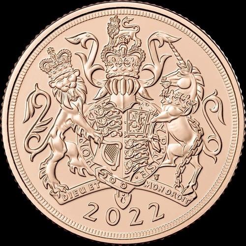 2022 Full Gold Sovereign - 22 Carat - Royal Mint - LAST QEII PORTRAIT