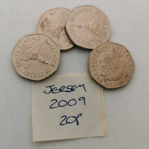 Jersey 2012 20p Twenty Pence Channel Islands Circulated VAT Receipt Given