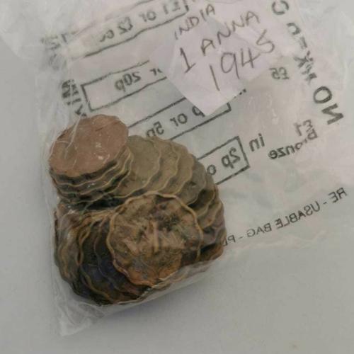 India 1 Anna 1945 Circulated Condition VAT Receipt Given