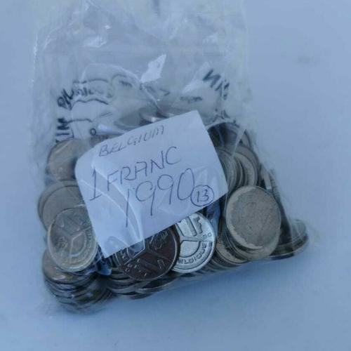 1990 Belgium 1 Franc Circulated Condition VAT Receipt Given