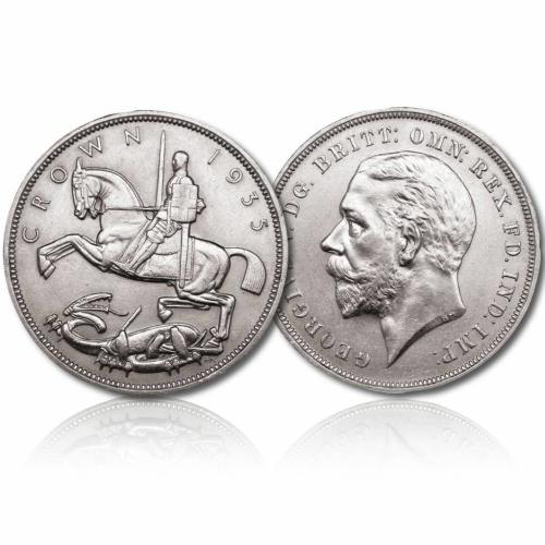 1935 Silver Jubilee King George 5th Five Shillings Crown Uncirculated