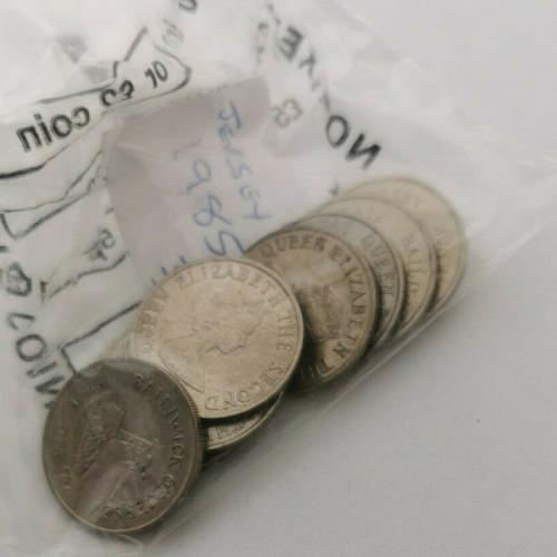 Jersey 1985 5p Five Pence Channel Islands Circulated VAT Receipt Given