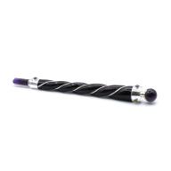 Crystal Wand- Amethyst, Teakwood and Silver Plated (incl p&p)