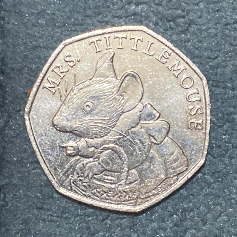 Mrs Tittlemouse 50p Coin 2018